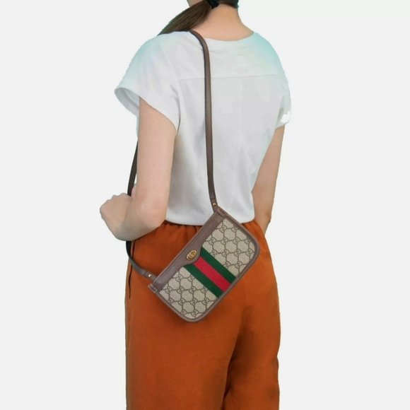 SOLD!!! Gucci Ophidia GG Supreme & Leather Mini Bag - Picture 10 of 12